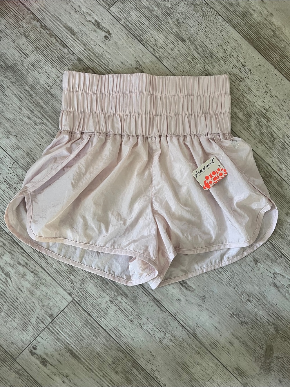 FP Movement by Free People Light Pink High-Waist Athletic Shorts